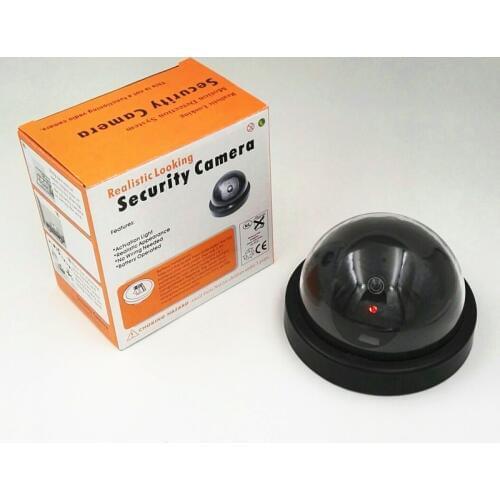 Outdoor Indoor Video Surveillance Dummy Dome Fake Camera with Flashing Red LED Light CCTV Security Accessories fotocamera kamera