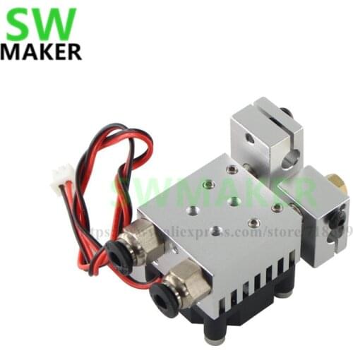Chimera Hotend Multi-extrusion hotend kit V6 single Head Extruder HotEnd 0.4mm Nozzles 1.75mm/3.0mm with fan 3D printer