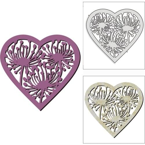 New 2021 Vivid Flower Heart Metal Cutting Dies for DIY Scrapbooking and Album Card Making Decorative Embossing Craft No Stamps