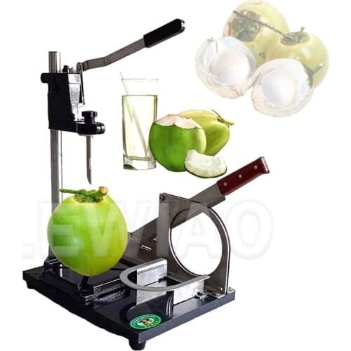 Stainless Green Coconut Knife Commercial Peeled Coconut Bottom Cutter Fresh Young Coconut Cutting Machine