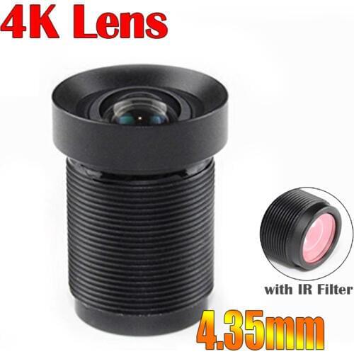 4K LENS 4.35mm 10MP Action Camera Lens M12 1/2.3" IR Filter 72D Camera Lens for Gopro Xiaomi Yi SJCAM DJI Phantom Drones UAVS