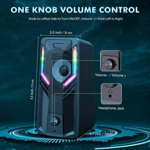 K1KF 7.48in Heigh Portable Speakers Cases Player Connect with Phone Tablet Laptop PC Long-term Use Subwoofer Super Bass Boom