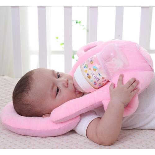 Hot Infant Learning Nursing Pillow Cushion Free Hand Bottle Holder Cotton Baby Milk Bottle Feeding Cup Baby Bottle Rack