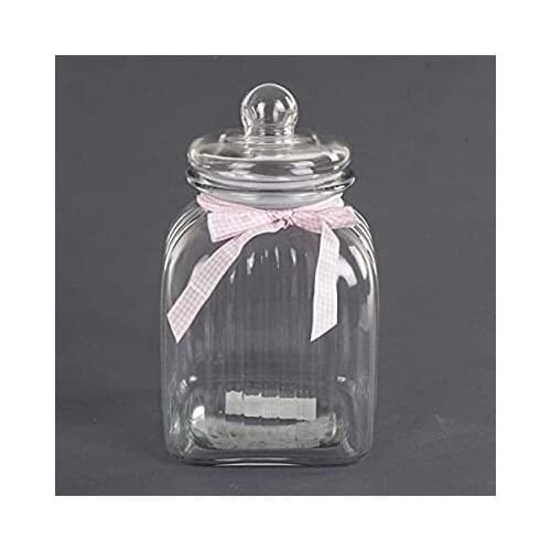Sevil Saddler Home 26 cm. Square Glass Jar