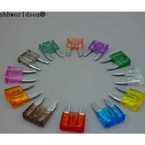 Shhworldsea 400pcs free shipping Mixed fuse Automotive Car Auto Caravan Truck Mini Blade Fuse 1A2A3A5A7.5A10A15A20A25A30A35A40A