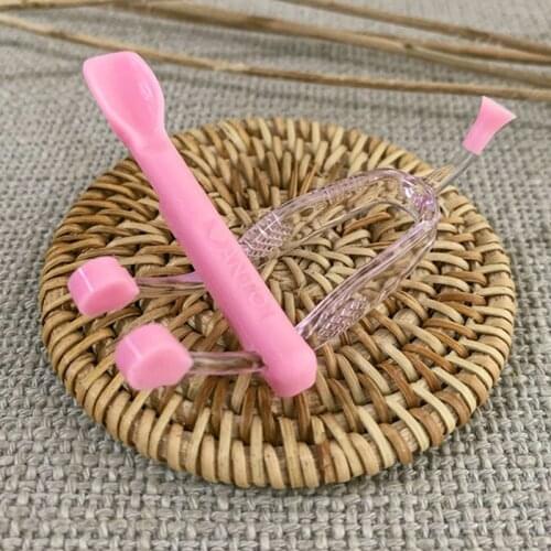 Eye Care Contact Lenses Inserter Remover Silicone Soft Tip Tweezer Stick Case Set Wearing Tools