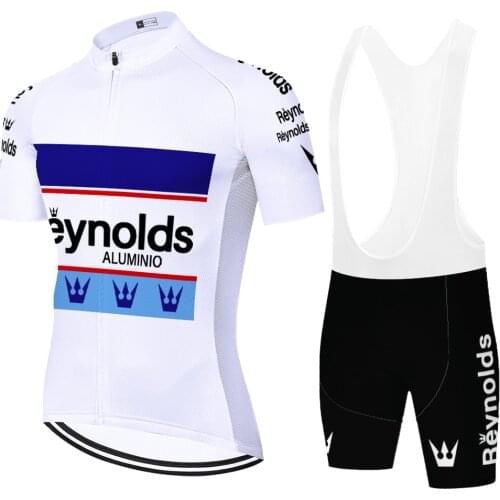 Proteam Reynolds Retro cycling set bike shorts sportswear 20D gel pad Bicycle roupa de ciclismo quick dry short sleeve jersey