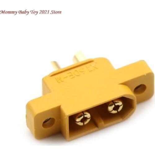 Yellow XT60E-M Mountable XT60 Male Plug Connector Multicopter Fixed Board DIY Spare Part For RC Models
