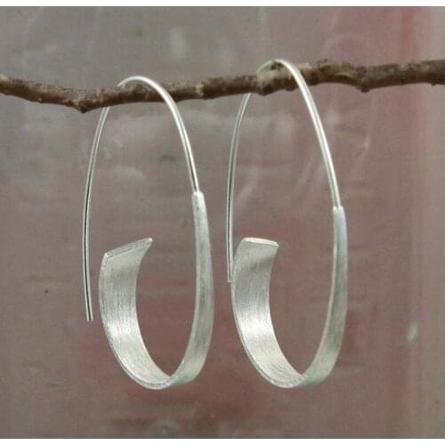 Punk Geometric Big Hoop Earrings for Women Metal Gold Silver Color Minimalist Hollow Round Drop Spiral Earrings Simple Jewelry