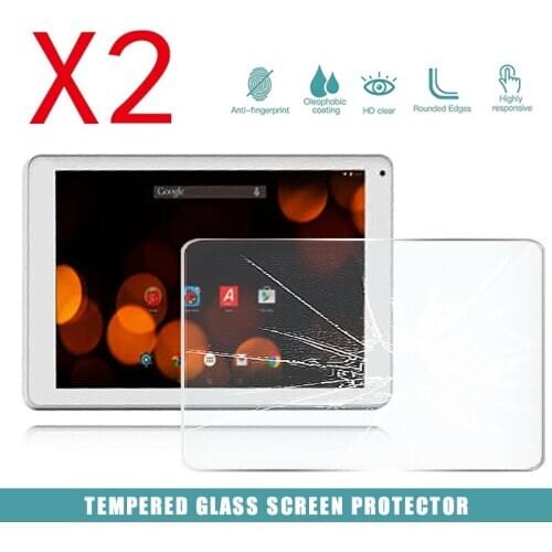 2Pcs Tablet Tempered Glass Screen Protector Cover for Argos Bush Spira B1 10" Anti-Scratch Anti-Screen Breakage HD Tempered Film