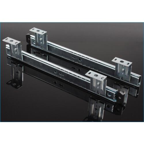 27MM muted slide furniture hardware drawer rail computer desk slide Keyboard drawer track ball lifting bottom bracket
