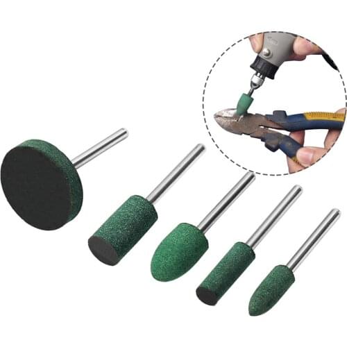 5pcs Rubber Mounted Point Grinding Head For Mould Finish Polish Die Grinder Rotary Polishing Tools Rubber Grinding Heads Tools