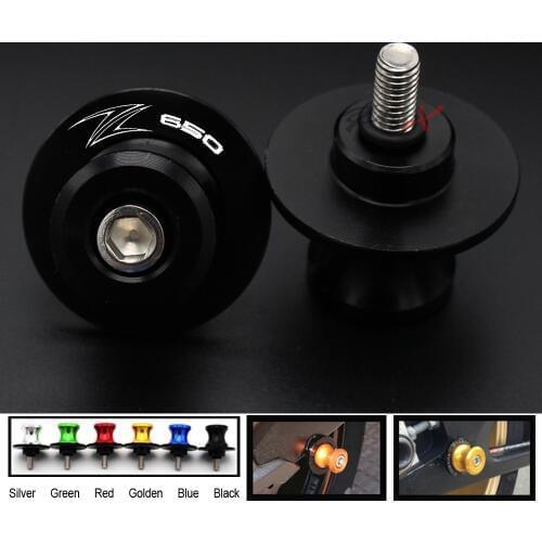 Motorcycle Accessories CNC Aluminum M10 Swingarm Spools Slider Stand Screw For Kawasaki Z650 z 650 NINJA 650 2017