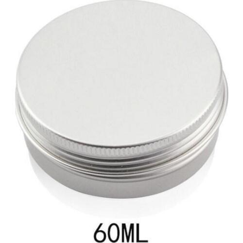 100pcs/lot aluminum jar, metal jar for cream powder gel use, 2 oz cosmetic bottles, 60ml aluminum container lin3555