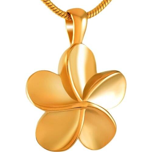 CMJ8026 Elegant Women Necklace Waterproof Flower Petal Cremation Pendant Urn Necklace Keepsake Cremation Urns Jewelry
