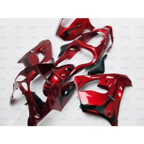 For Kawasaki Zx9r 2000 - 2001 Plastic Fairings Zx9r 01 Red Black Full Body Kits for Kawasaki Zx9r 2000 Bodywork Unpainted