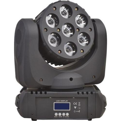 DMX512 Stage lights led beam moving head light RGBW 7x12w the brightest beam led lighting dj equipments disco lighting
