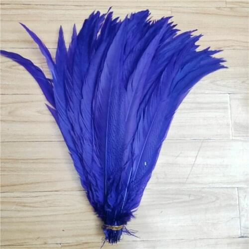 Hot Sale Royal Blue Silver Pheasant Tail Feathers 16-24 inch/40-60cm Home Craft Carnival Accessories Wedding DIY Plumas