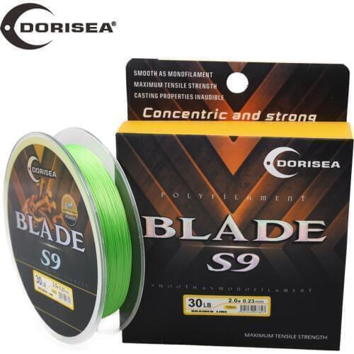 DORISEA BLADE S9 9 Strands Top Quality Braided Fishing Line 100M PE Extreme Braided Fishing Line Wire Pesca