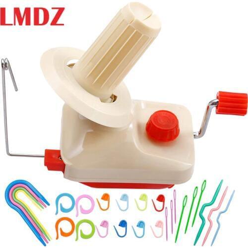 LMDZ Yarn Ball Winder with 25 Pcs Stitch Knitting Needles,Convenient Ball Winder for Yarn,Yarn Swift and Ball Winder Combo