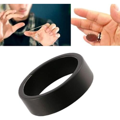 18/19/20/21mm Solid Color Magnetic Magic Ring Finger Trick Gimmick Prop Skill Accessories Interactive Toy Children Beginner Gift