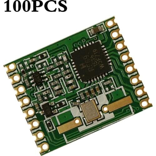 100PCS RFM69HW RFM69H 433MHZ 868MHZ 915MHZ Transceiver Module High Integrated HopeRF Wireless Module SPI Interface