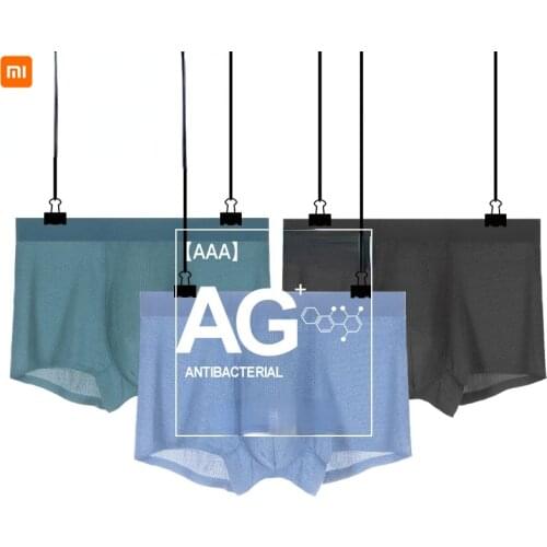 Xiaomi Cationic sports seamless men’s boxer briefs, mesh, antibacterial ice silk briefs, moisture absorption and quick drying