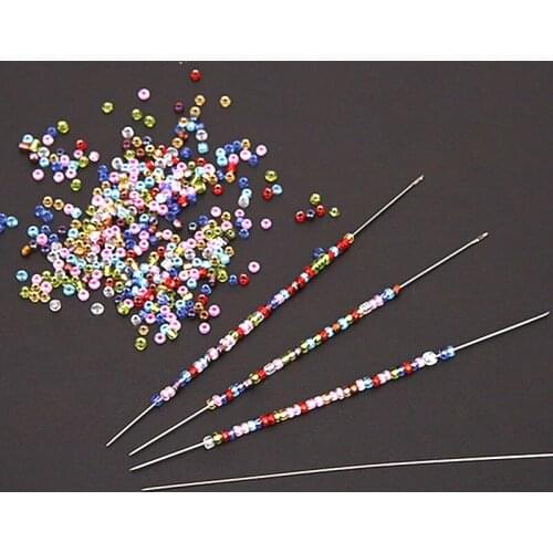 Beaded Needle Big Eye Curved Open 80mm 100mm 120mm Long DIY String Cord Jewelry Making Tools Metal Pins 30Pcs Sewing Needles