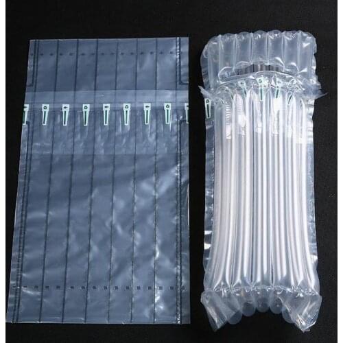 PE Air Dunnage Bag Air Filled Protective Wine bottle Wrap Inflatable Air Cushion Column Wrap Bags with a free pump