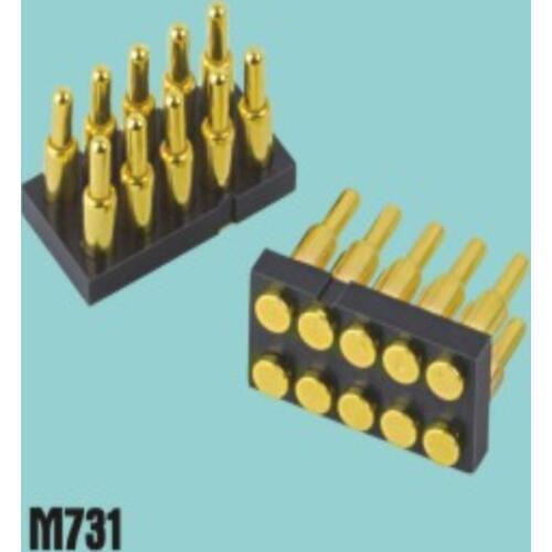 10P Probe Connector Spring Pin Battery Connector Electronic Contact Magnetically Suction Pin M731/10P
