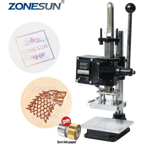 Hot Foil Stamping Machine Manual Bronzing embosser PVC Card leather paper wood embossing stamping branding iron