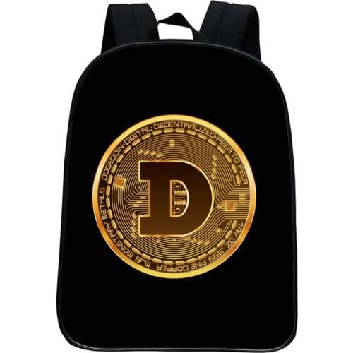 Dogecoin Backpack Children Bag Fashion Creative Students School Bags Boy Girl Backpacks Cute Cartoons Dogecoin Printing Bookbag