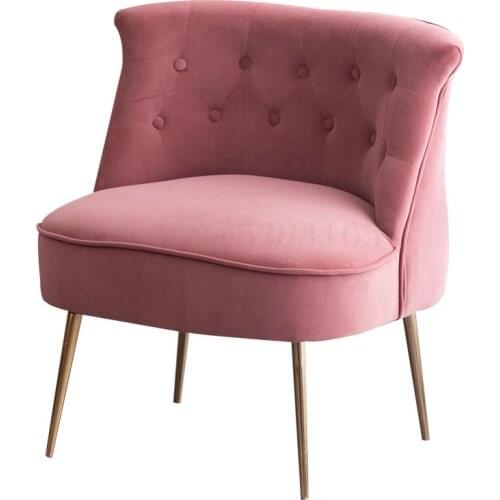 Nordic Single Sofa Net Red Lazy Light Luxury Mini Pink Table And Chair Combination Three Piece Balcony Bedroom Small Sofa