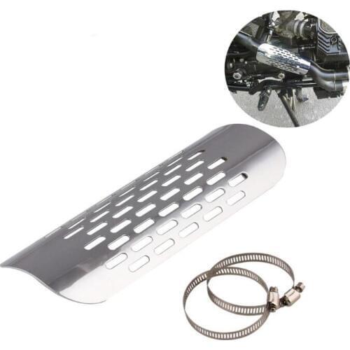 Universal Motorcycle Chrome Exhaust Muffler Pipe Heat Shield Cover Guard Muffler cap For Kawasaki Free shipping