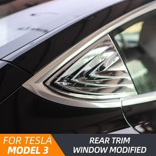 2pcs/set Tesla model 3 Window Scoops Quarter Panel Window Cover Side Louvers Vent