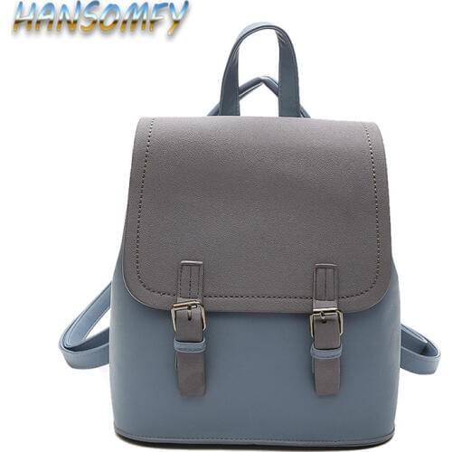 2019 Brand Backpack Women Backpacks Fashion Small School Bags for Girls Black Scrub PU Leather Female Backpack Sac A Dos CY-82