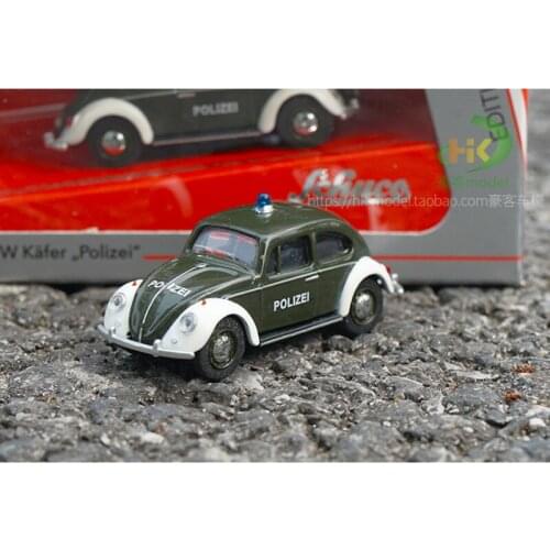 1/64 Alloy Die Casting Volkswagen Beetle Classic Car Police Car Version Simulation Car Model Adult Collection Children Toy Gift