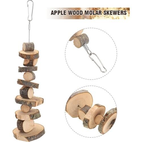 1pc Wood Chew Sticks Small Pets Apple Wood Chew Toy Sticks Twigs for Rabbit Hamster Guinea Pet Supplies