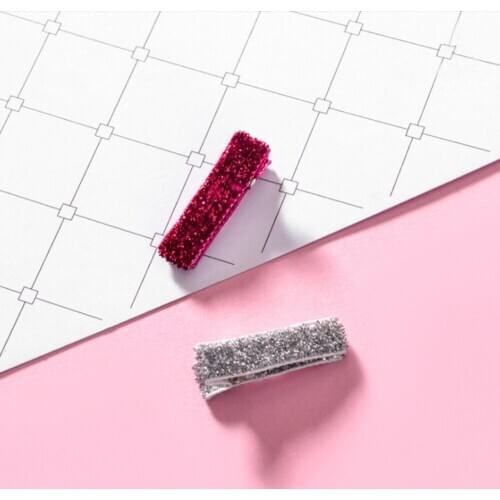 1pcs 3.5cm Glitter Hair Clip Women Duckbill Clip Hairpins Kids Barrettes Hair Accessories womens headwear hairpins