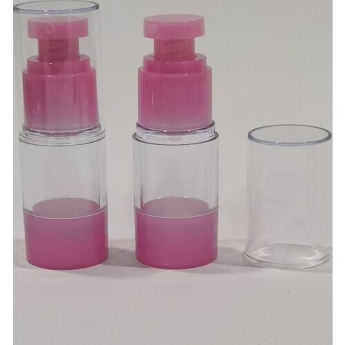 10pcs 15ML Voyage Mini Convenient Vide atomiseur Pump Vacuum Bottle Pink Plastic Emulsion Airless Pump Bottles Cream Container