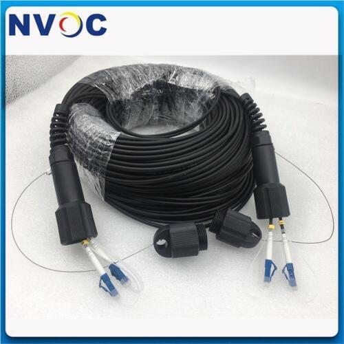 2core 100M 150M 200M Outdoor Waterproof SM MM Armored CPRI TPU Cable 2C PDLC FTTH FTTA DVI LC-LC Fiber Optic Patch Cord Jumper