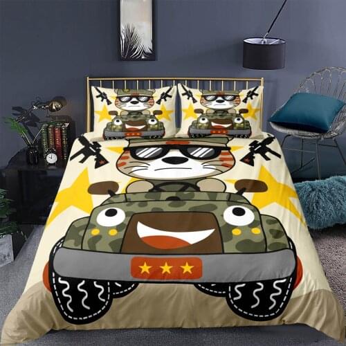 3D Duvet Cover Pillowcase Cartoon Bear Bedding Set Single Twin Queen Double King Full Size Quilt Cover 2/3 Pcs Home Textiles