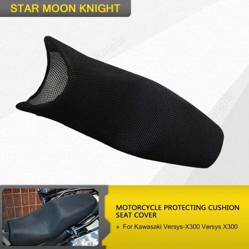 Motorcycle Accessories Protecting Cushion Seat Cover For Kawasaki Versys-X300 Versys X300 X 300 Nylon Fabric Saddle Seat Cover