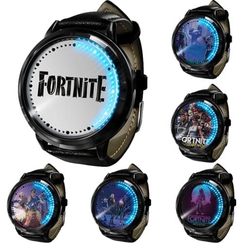 Fortnite LED Touch Screen Watch Anime Creative Personality Trend Fashion Male Female Student Waterproof Children Christmas Gifts