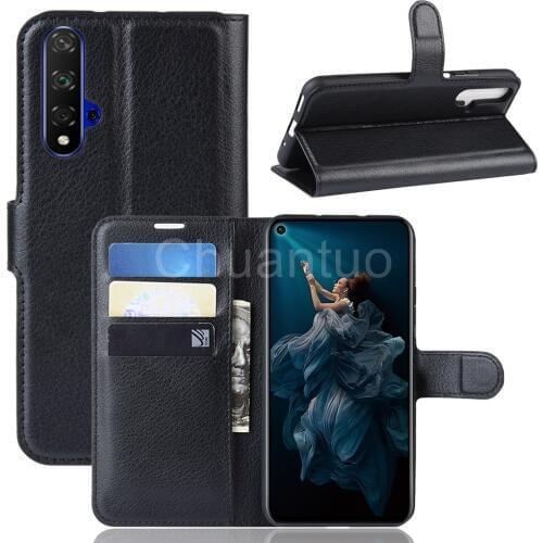 Book Style PU Leather Case Cover for Huawei Honor 20 Flip Wallet Phone Bags Cases with Stand for Huawei Honor 20