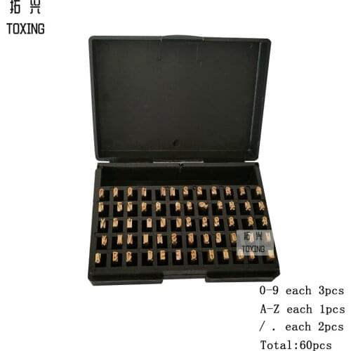 Freeshipping 2*3*15mm type hot stamping letters for DY-8 Manual coding machine hot stamping letters for 241B coding machine