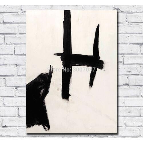 Handmade Oil Painting Abstract Franz kline curvinal Wall Art Picture Home Decor Living Room Modern Canvas Paintings