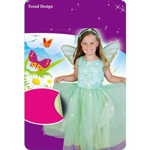 Cosplay Tinker bell Fairy dress Tutu Dress Fairy Princess Woodland Fairy Dress Green Kids Halloween cosplay Costume for girls