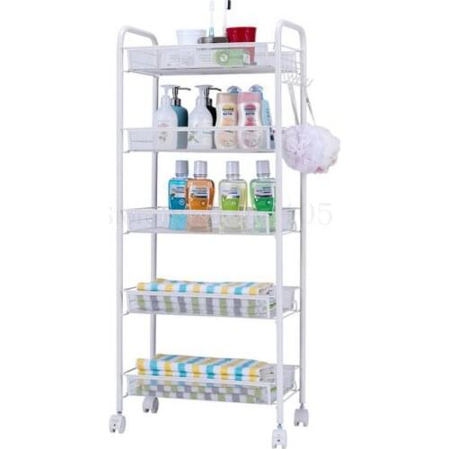 Kitchen Storage Rack Storage Rack Sorting Rack Floor Car Five Floor Living Room Storage Rack Floor Simple Cart