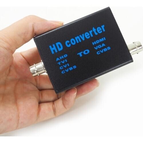 Mini Converter AHD41 Video Signal Converter, Signal Input AHD TVI CVI CVBS To HDMI/VGA/CVBS Signal Output Converter